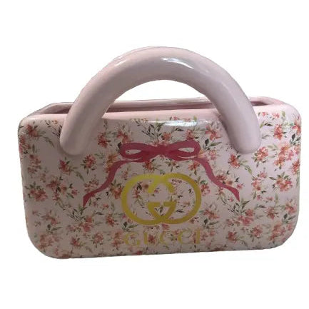 Gucci Bow & Flowers Ceramic Flower Vase