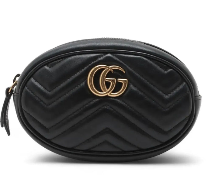 Gucci GG Marmont Leather Waist Bag Black