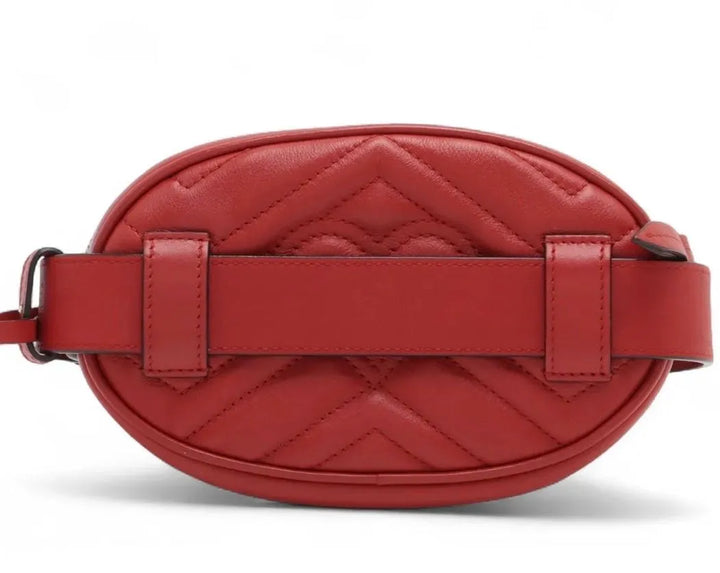 GUCCI GG Marmont Leather Sling waist bag red