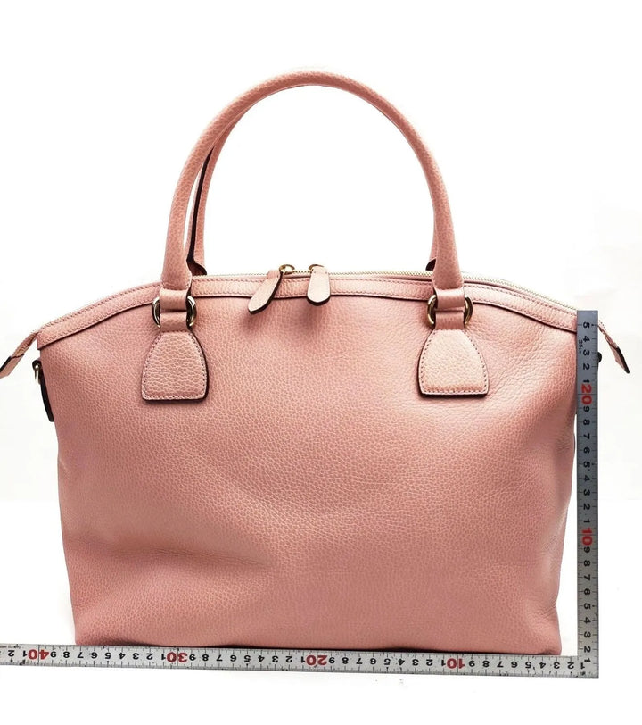 Gucci Leather GG Charm Dome satchel pink