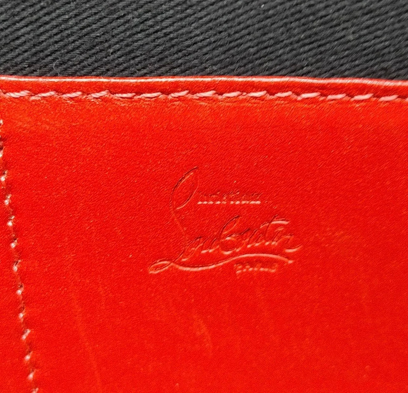 Christian Louboutin Trictrac Portfolio Bag Embroidered Studded Leather Large