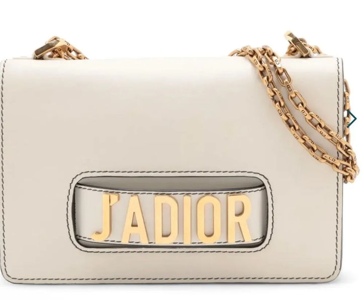 Handbags Christian Dior White Leather J'ADIOR Chain Flap Bag