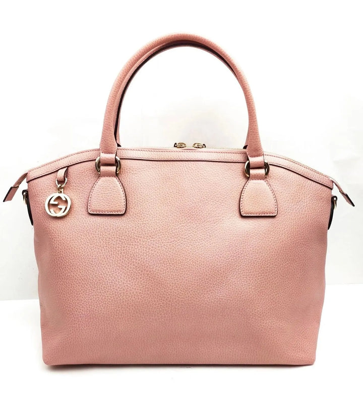 Gucci Leather GG Charm Dome satchel pink